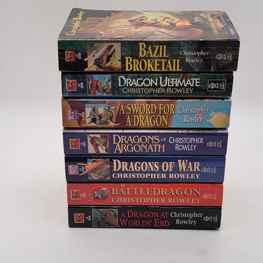 Christopher Rowley Bazil Broketail Books 1-7 Lot ALL First Printings Fantasy